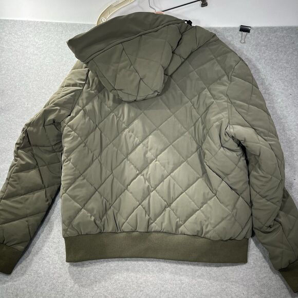 OOKIE AND LALA Carbon Puffer Jacket Hooded Quilted Bomber Black Size XL NWT - Picture 9 of 15